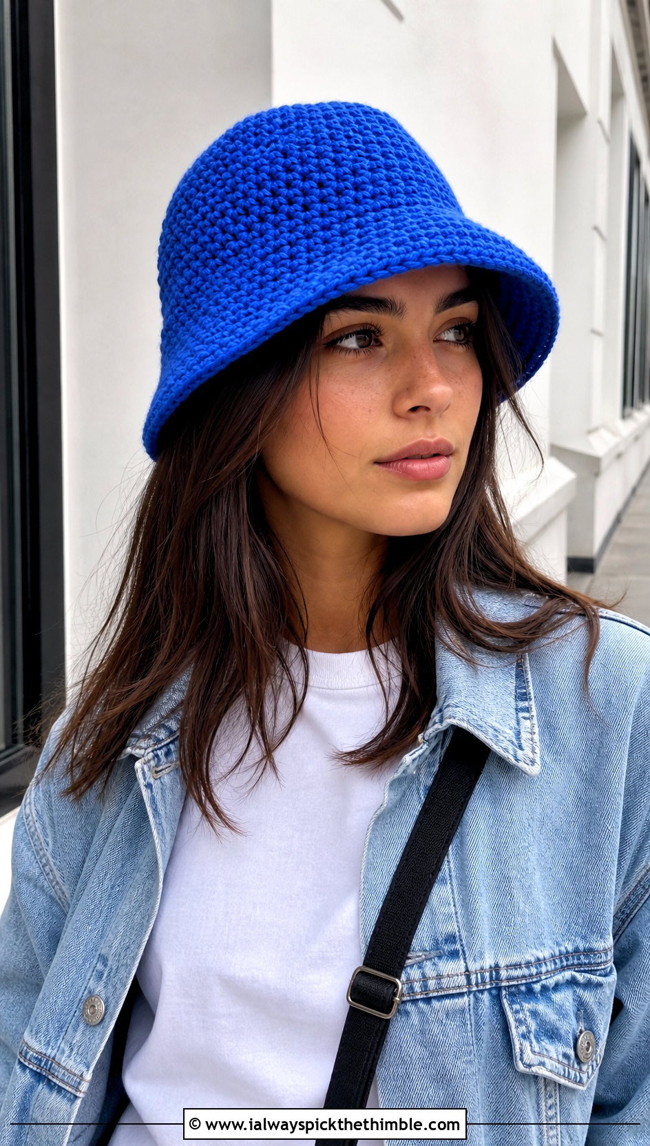 Crochet Bucket Hat With Denim Jacket - 20 Easy Crochet Hats With Brim outfit ideas