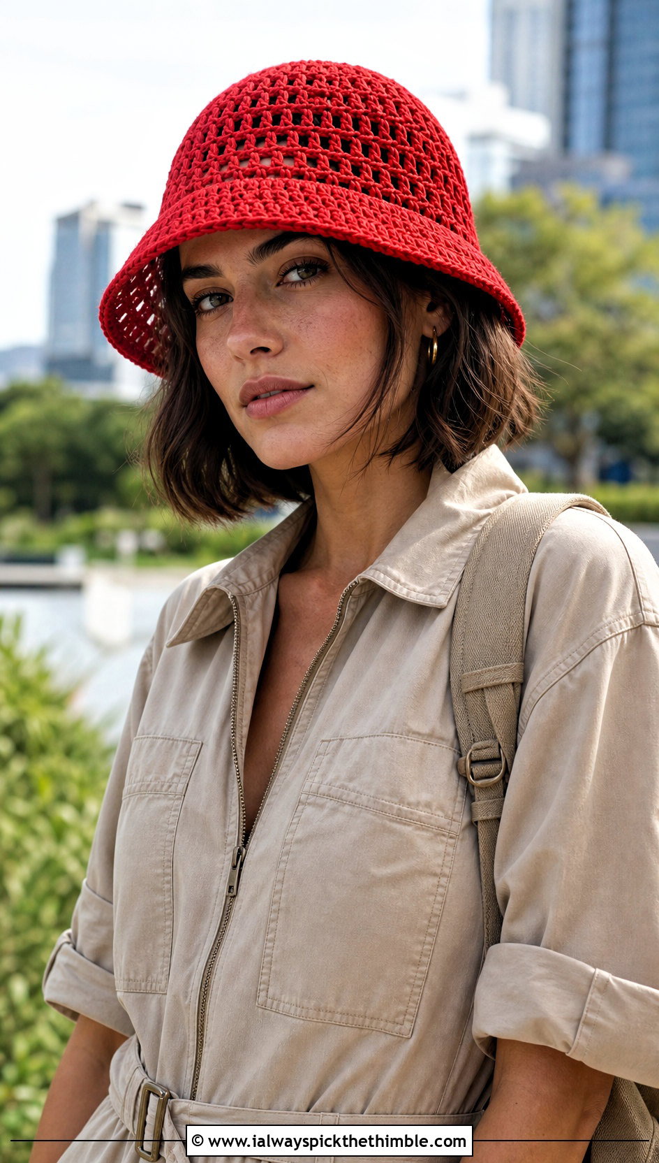 Crochet Bucket Hat With Utility Jumpsuit - 20 Small Crochet Projects Clothes and outfit ideas