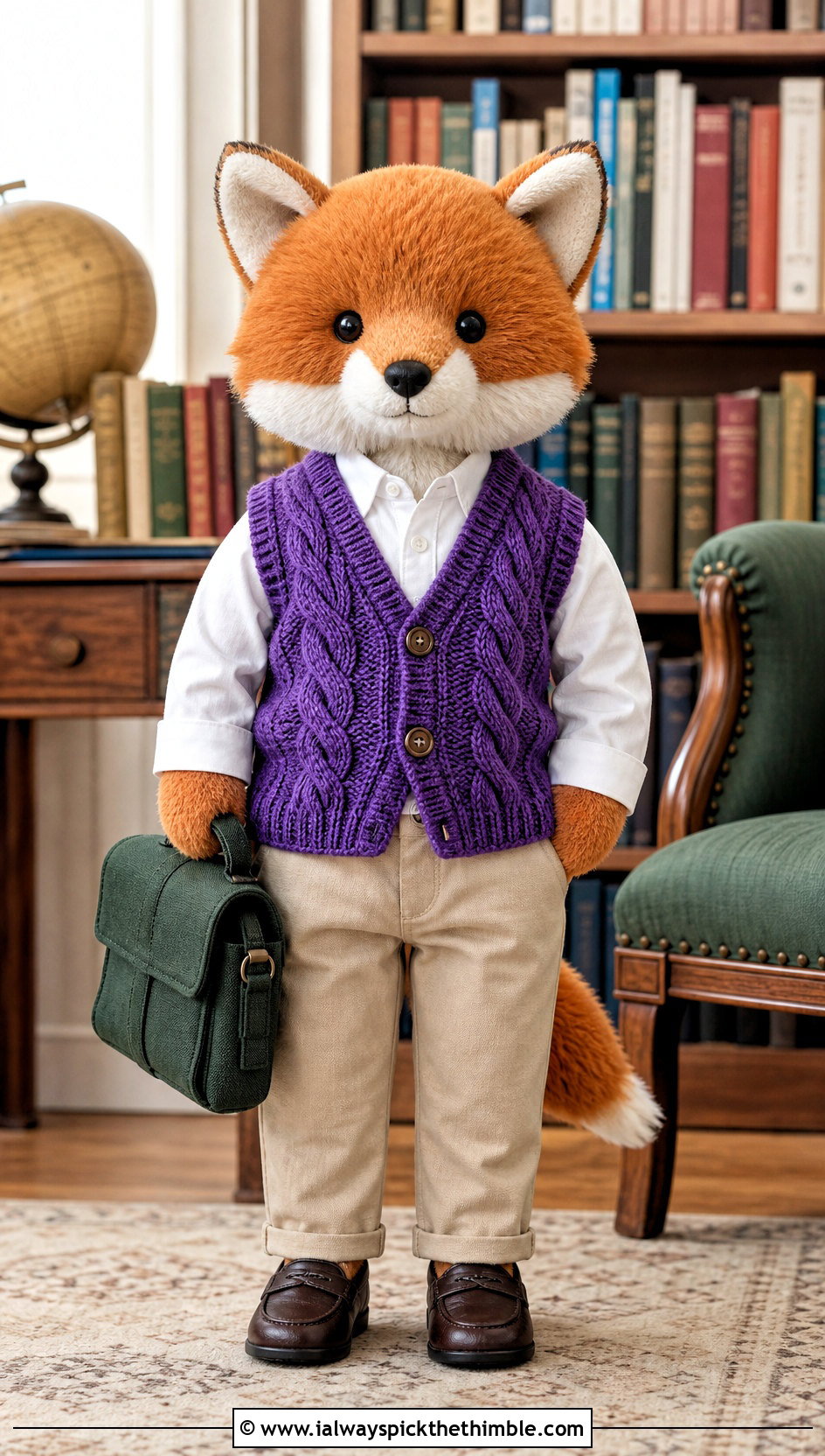 Crochet Cable Vest With Oxford Shirt And Chinos - 25 crochet clothes for stuffed animals outfit ideas