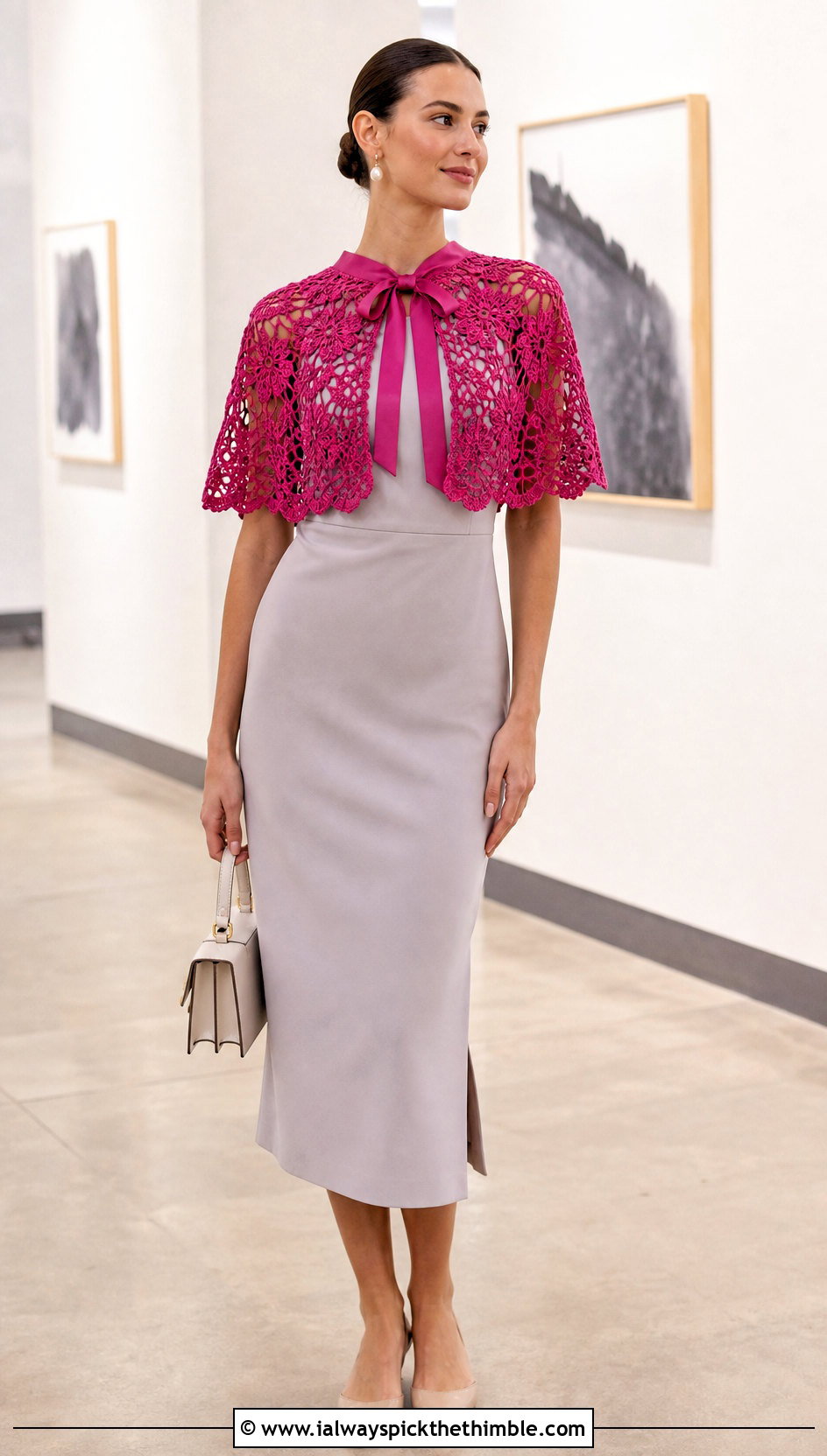 Crochet Capelet With Column Dress - 20 coquette crochet clothes and outfit ideas