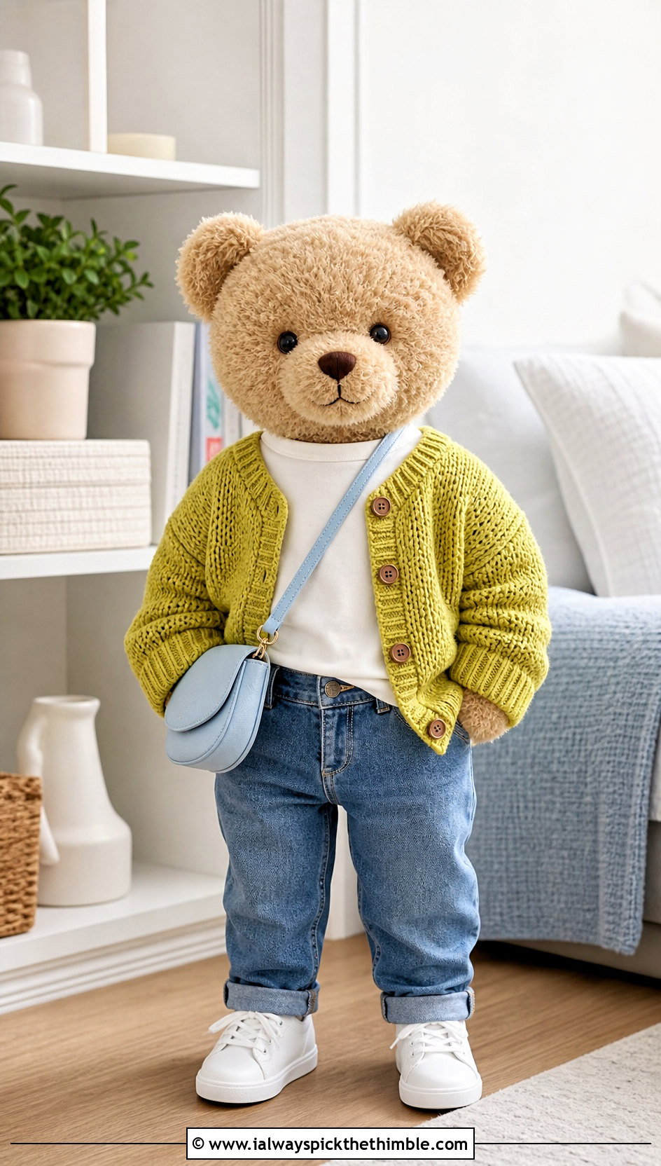 Crochet Cardigan With Denim Jeans - 25 crochet teddy clothes and outfit ideas