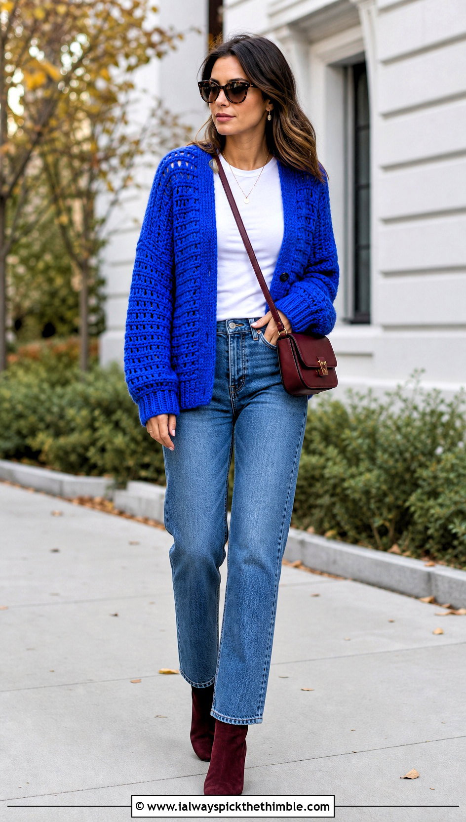 Crochet Cardigan With Straight Leg Jeans - 20 crochet fall outfits ideas