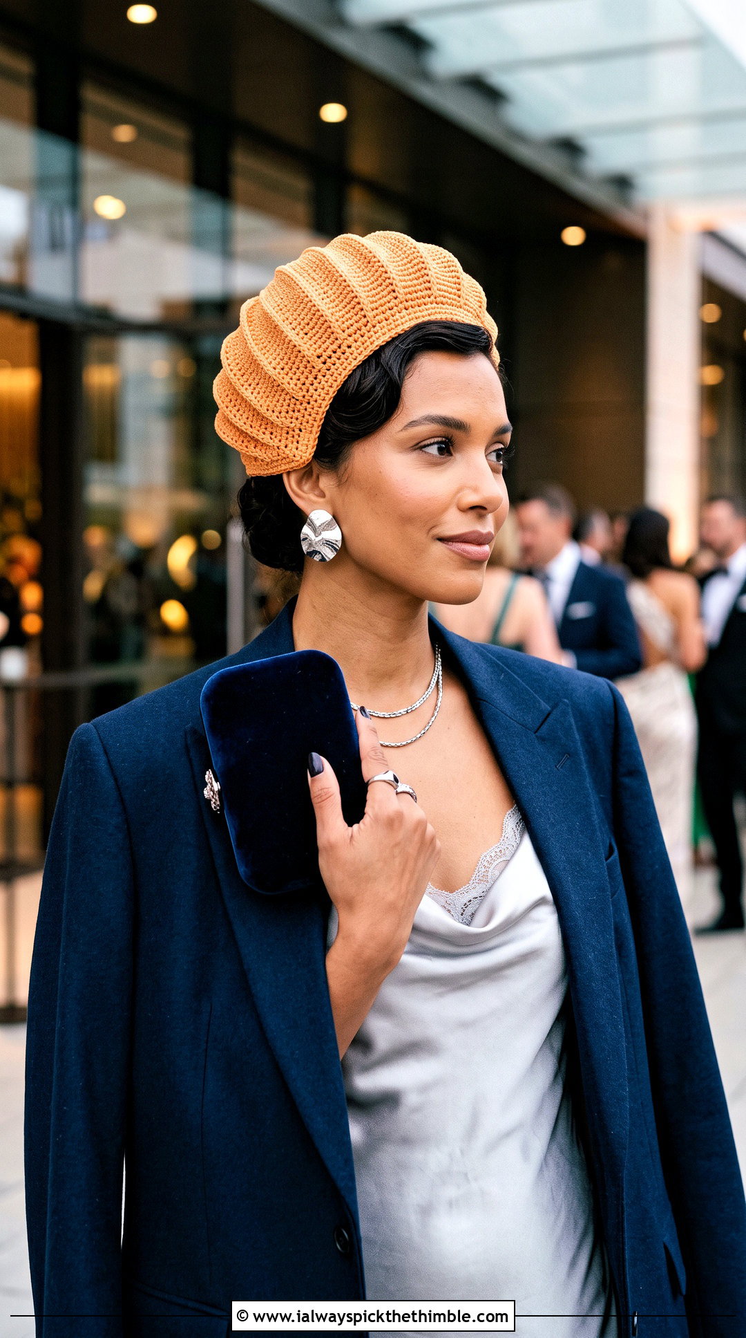 Crochet Casque Hat With Slip Dress And Blazer - 20 1930s crochet hat outfit ideas