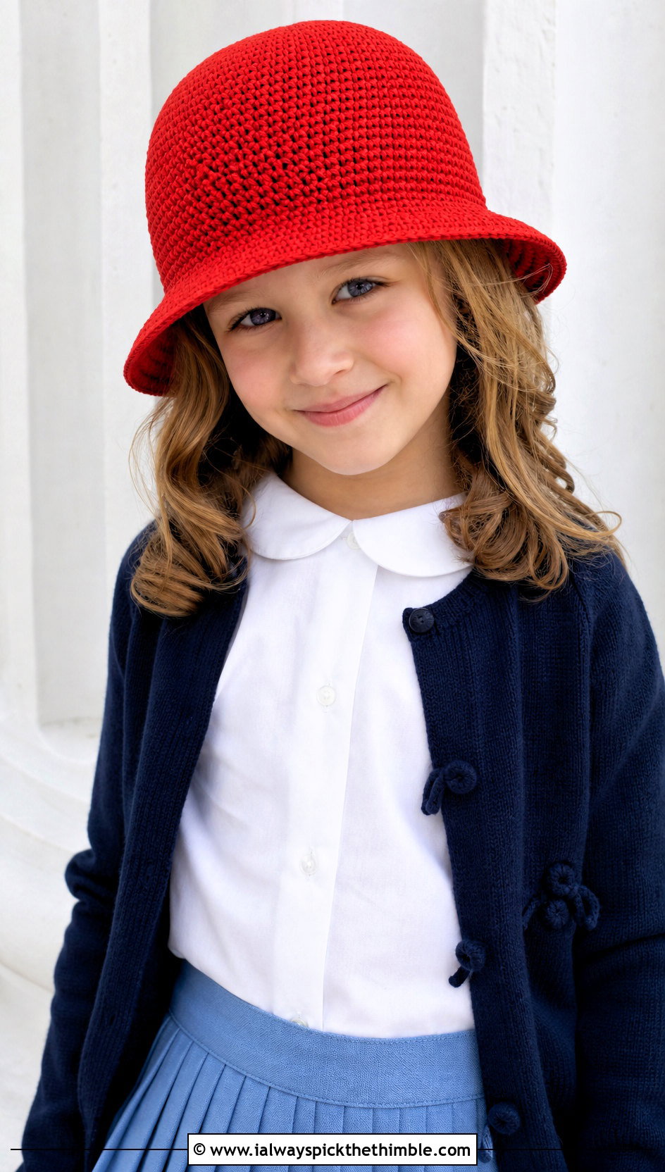 Crochet Childs Cloche Hat With Pleated Skirt - 20 crochet childs hat outfit ideas