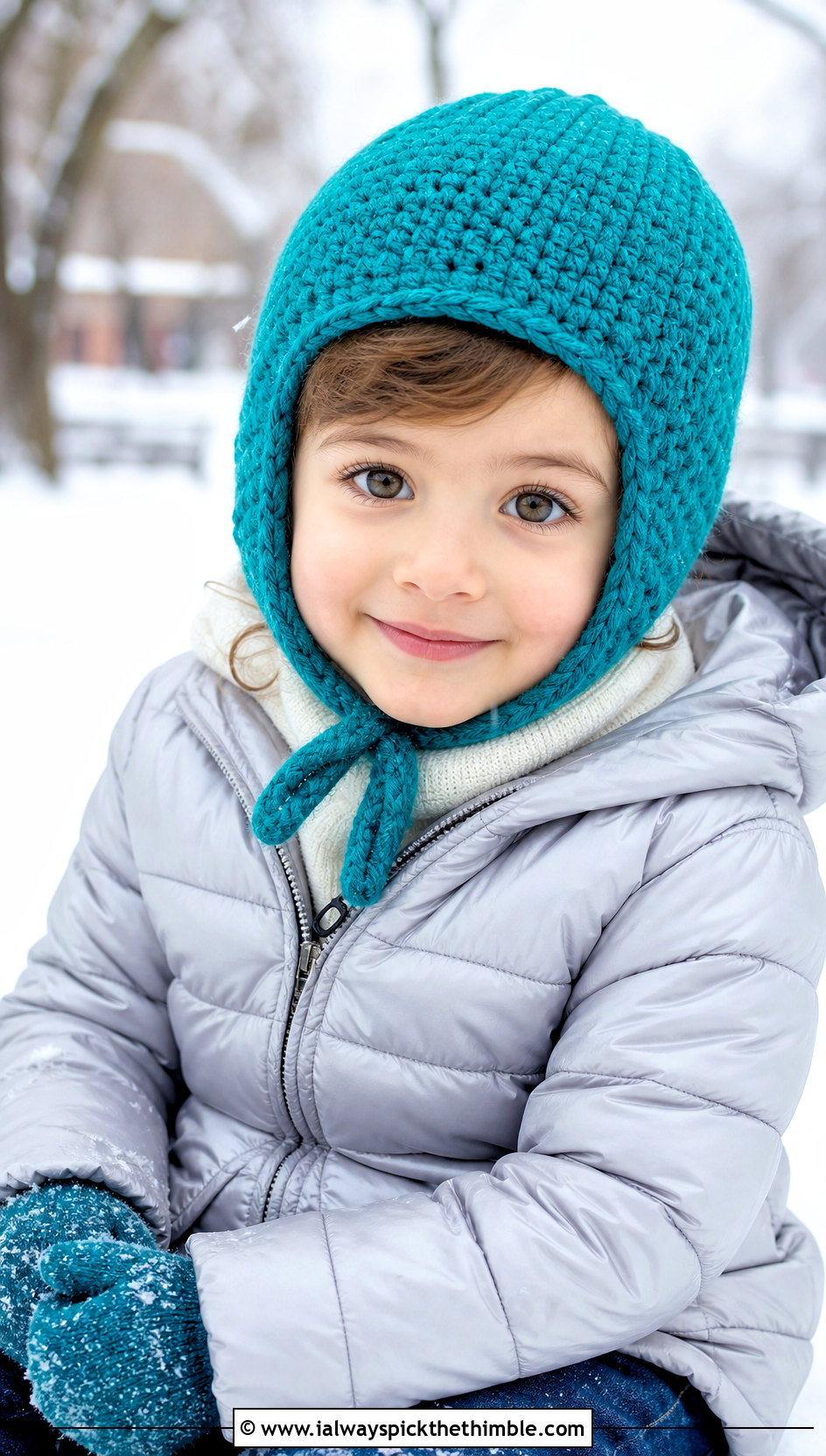 Crochet Childs Earflap Hat With Puffer Jacket - 20 crochet childs hat outfit ideas