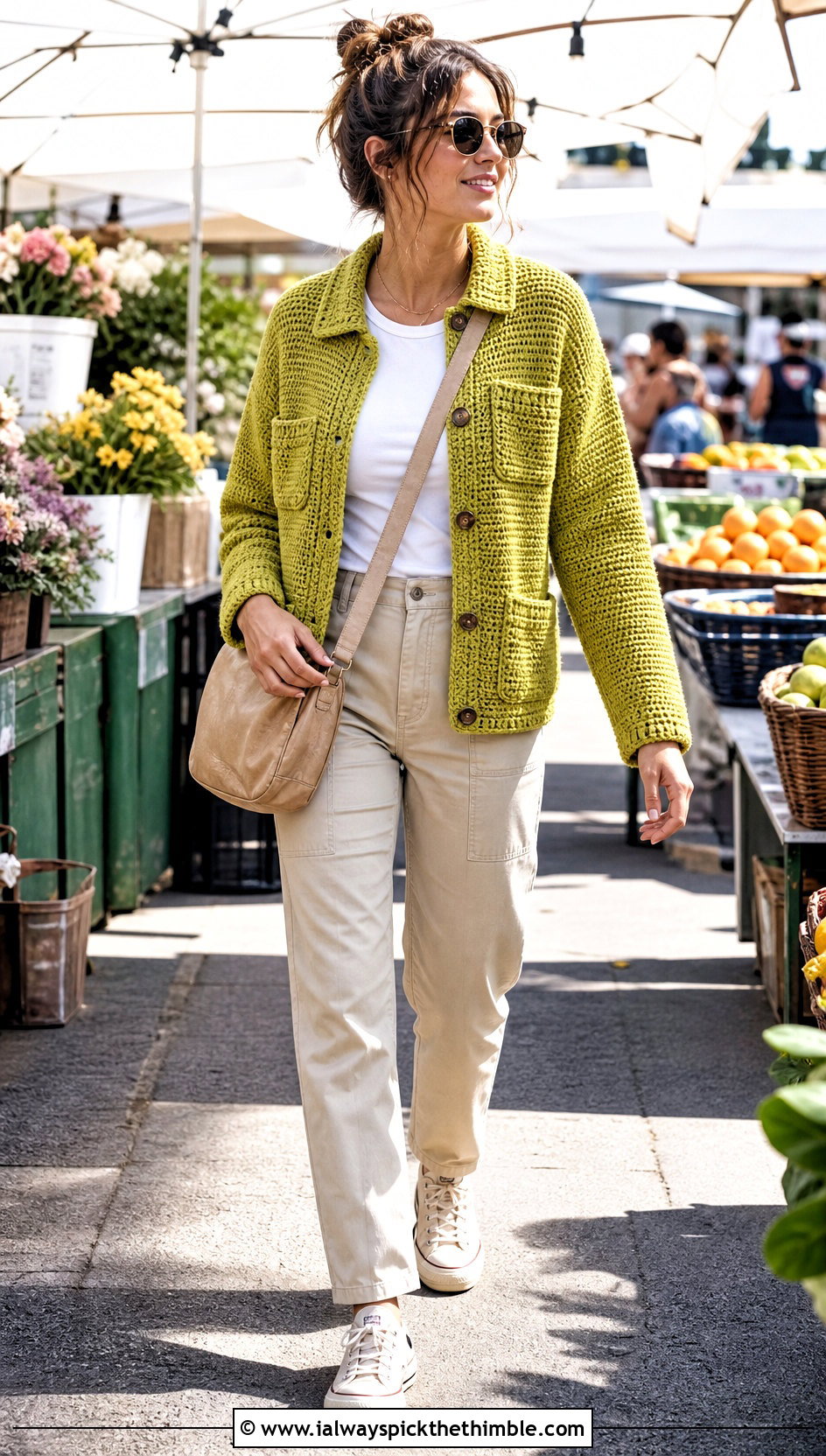 Crochet Chore Jacket With Utility Pants - 20 crochet clothes jacket outfit ideas