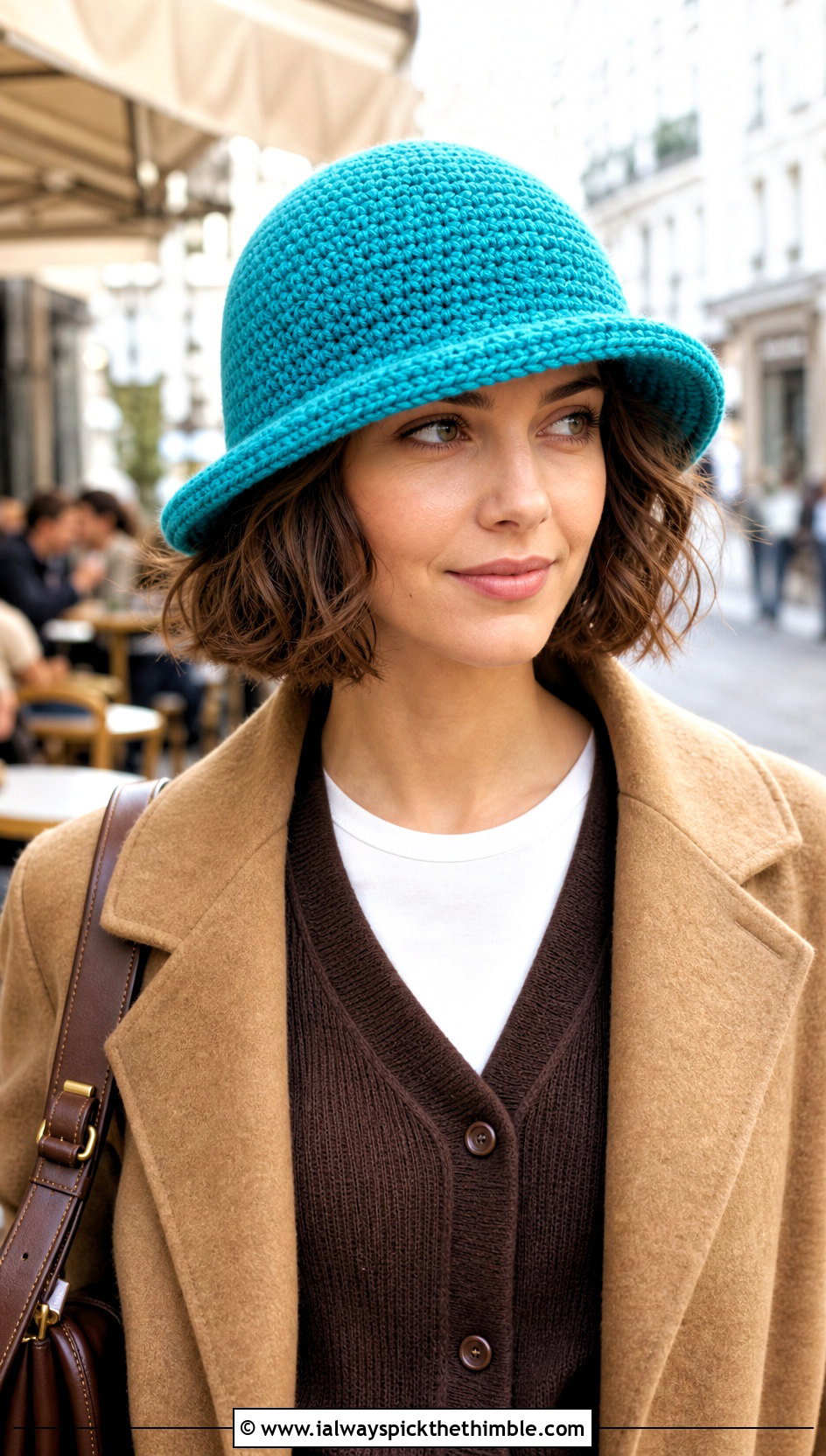 Crochet Cloche Hat With Cardigan And Wide Leg Jeans - 15 diy crochet winter hat outfit ideas
