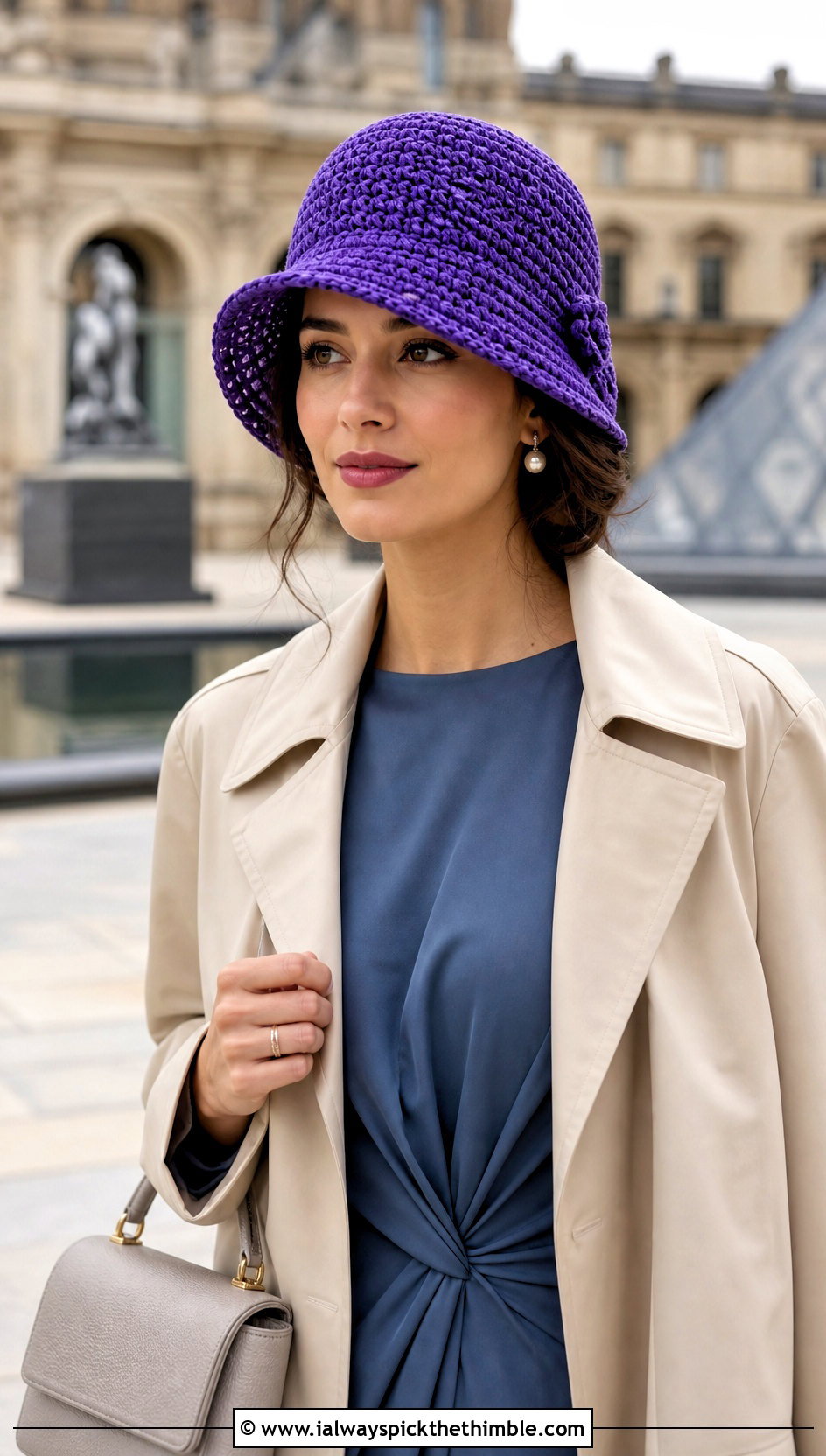Crochet Cloche Hat With Midi Dress - 25 crocheted hats outfit ideas
