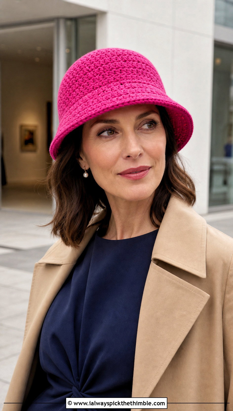 Crochet Cloche Hat With Midi Dress - 25 easy crochet hats outfit ideas