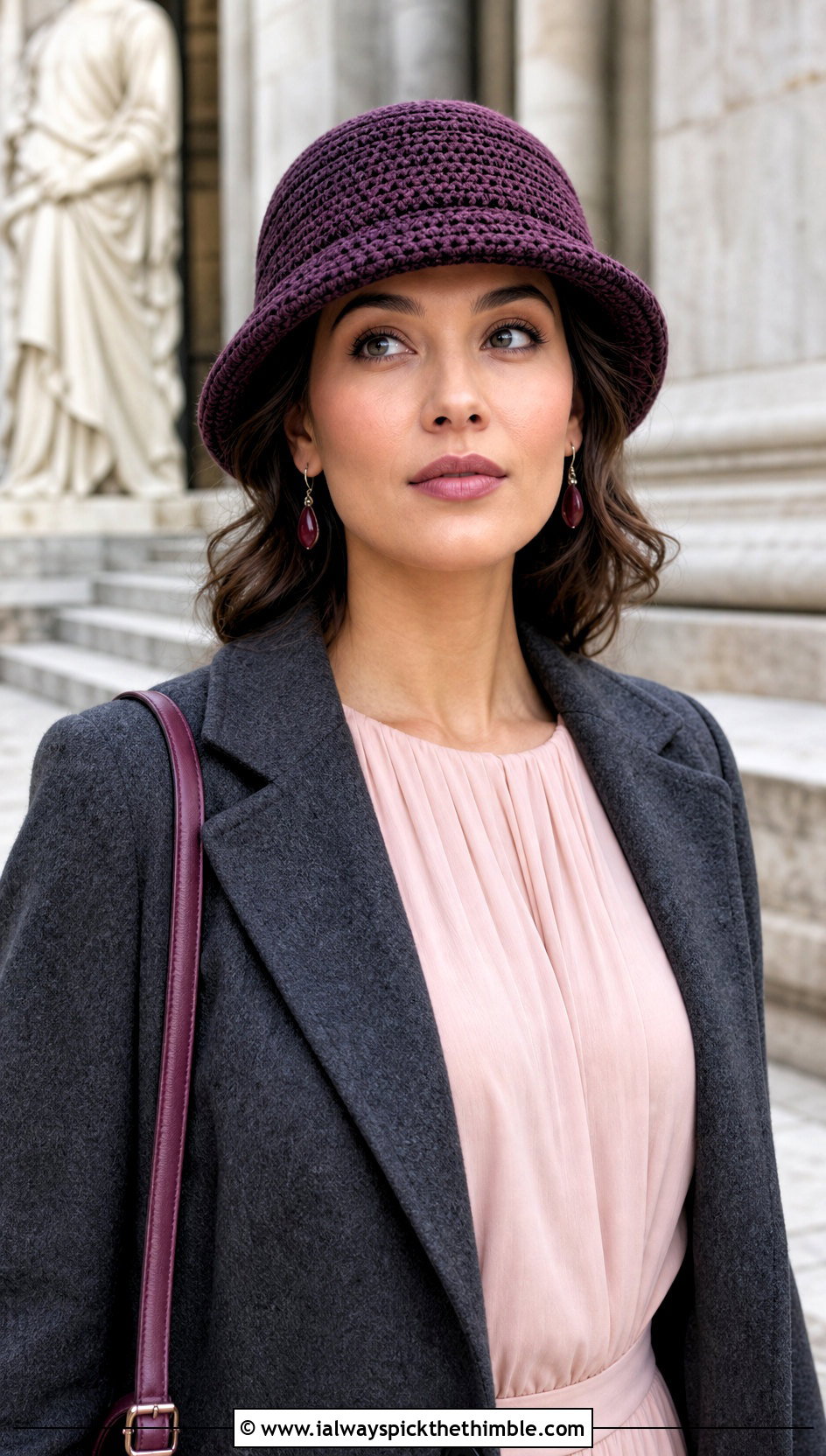 Crochet Cloche Hat With Midi Dress And Ankle Boots - 15 Crochet Woolly Hat outfit ideas