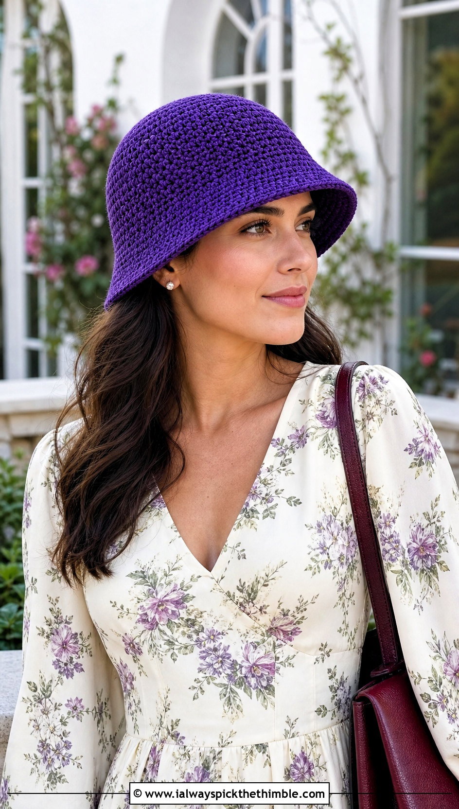 Crochet Cloche Hat With Midi Dress And Mary Janes - 20 Best Crochet Hat outfit ideas