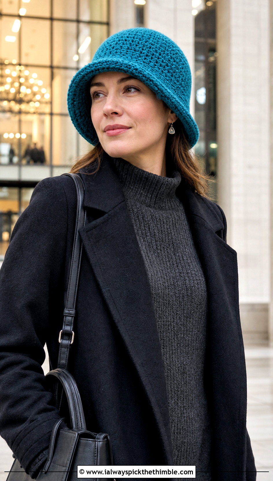 Crochet Cloche Hat With Sweater Dress - 20 crochet hat for beginners outfit ideas