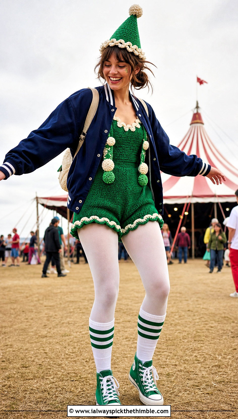 Crochet Clown Bloomers Set With Varsity Jacket - 25 crochet clown costume outfit ideas