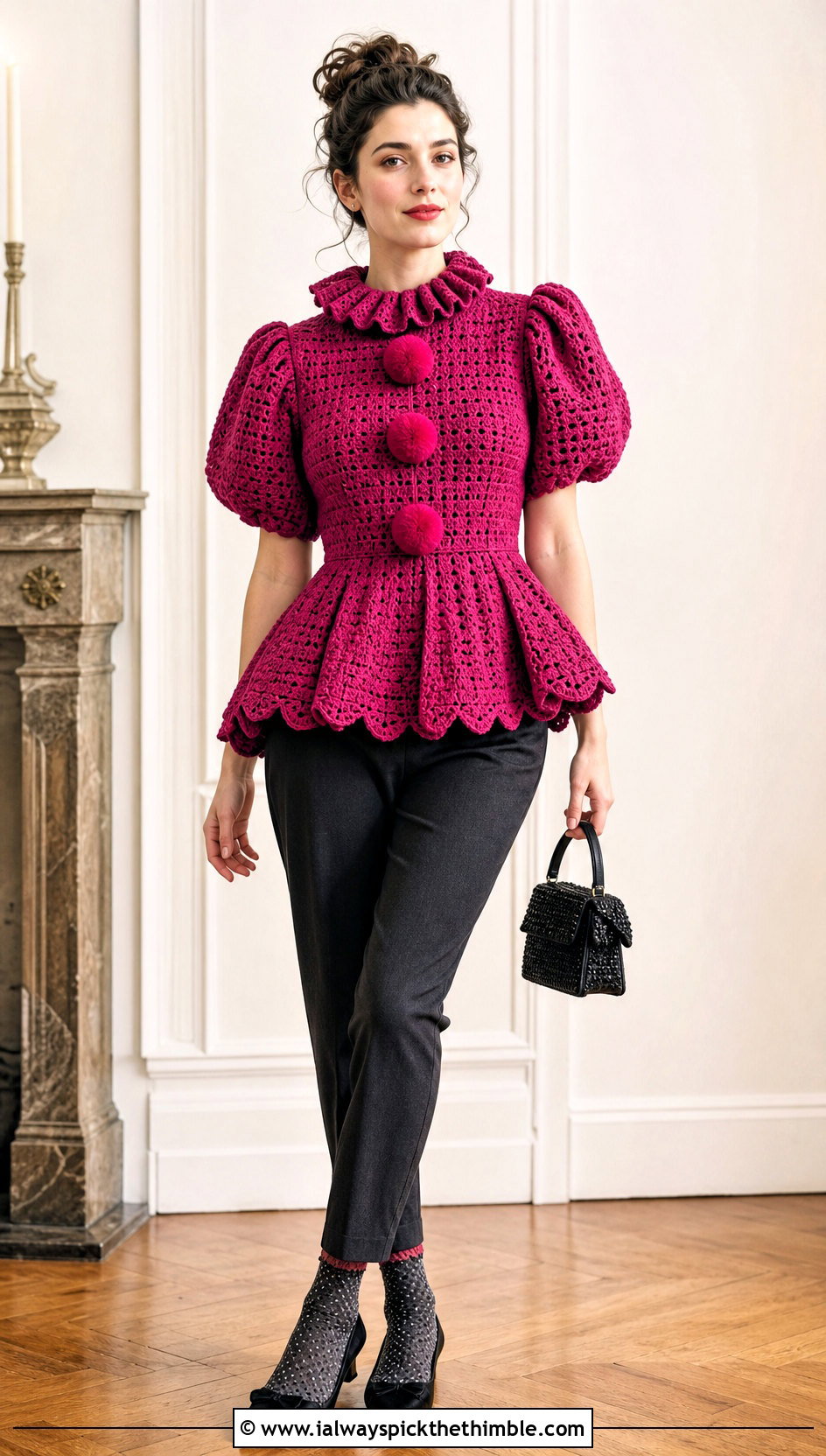 Crochet Clown Peplum Top With Cigarette Pants - 25 crochet clown costume outfit ideas
