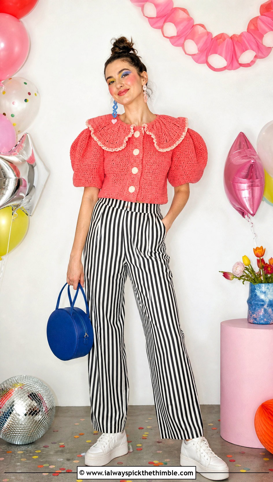 Crochet Clown Ruffle Top Costume - 25 Crochet Halloween Costume Women outfit ideas