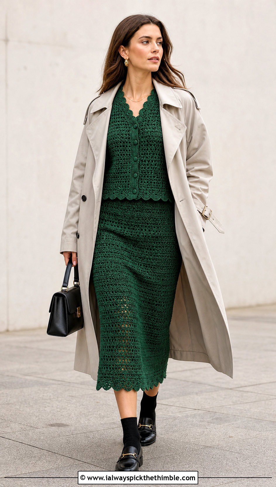 Crochet Co Ord Set With Trench Coat - 20 coquette crochet clothes and outfit ideas