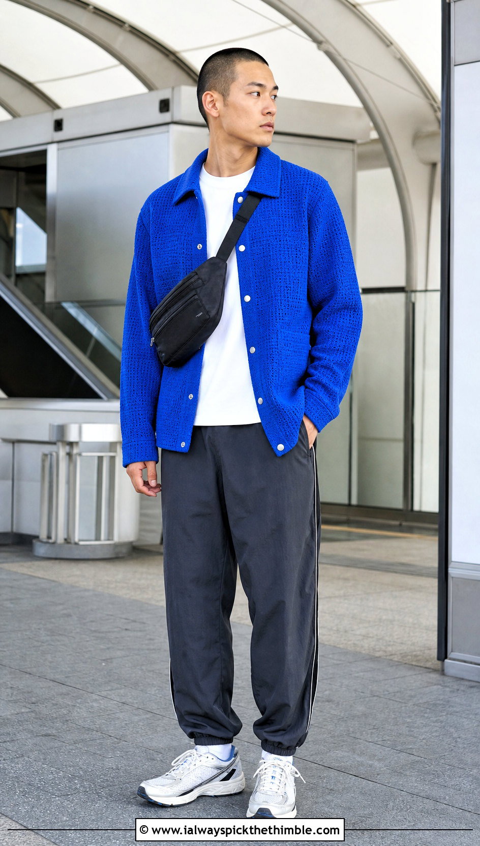 Crochet Coach Jacket With Track Pants - 25 crochet jacket for men outfit ideas