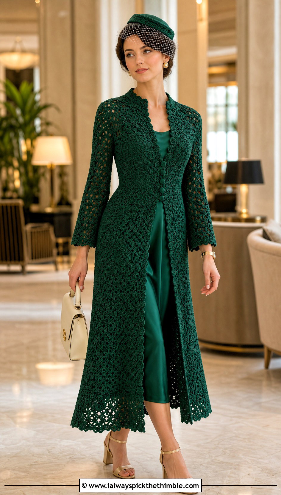 Crochet Coat Wedding Dress With Block Heels - 20 vintage crochet wedding dress outfit ideas
