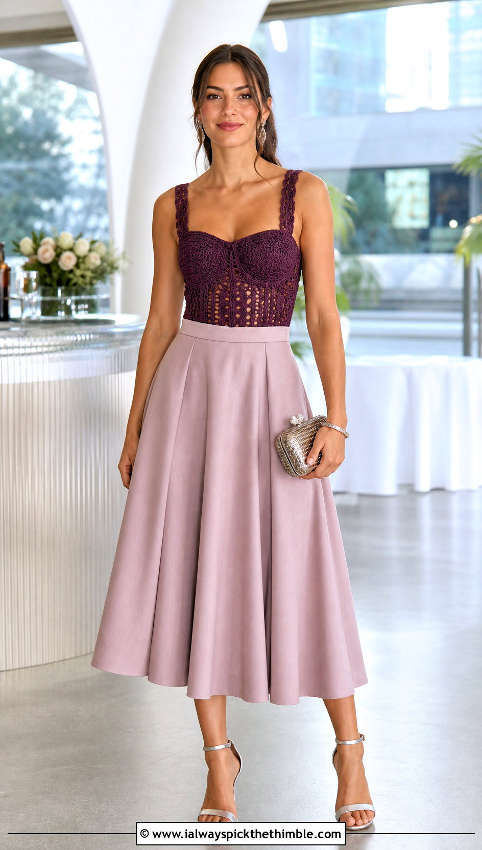 Crochet Corset Top With A Line Midi Skirt - 15 crochet top dress style outfit ideas