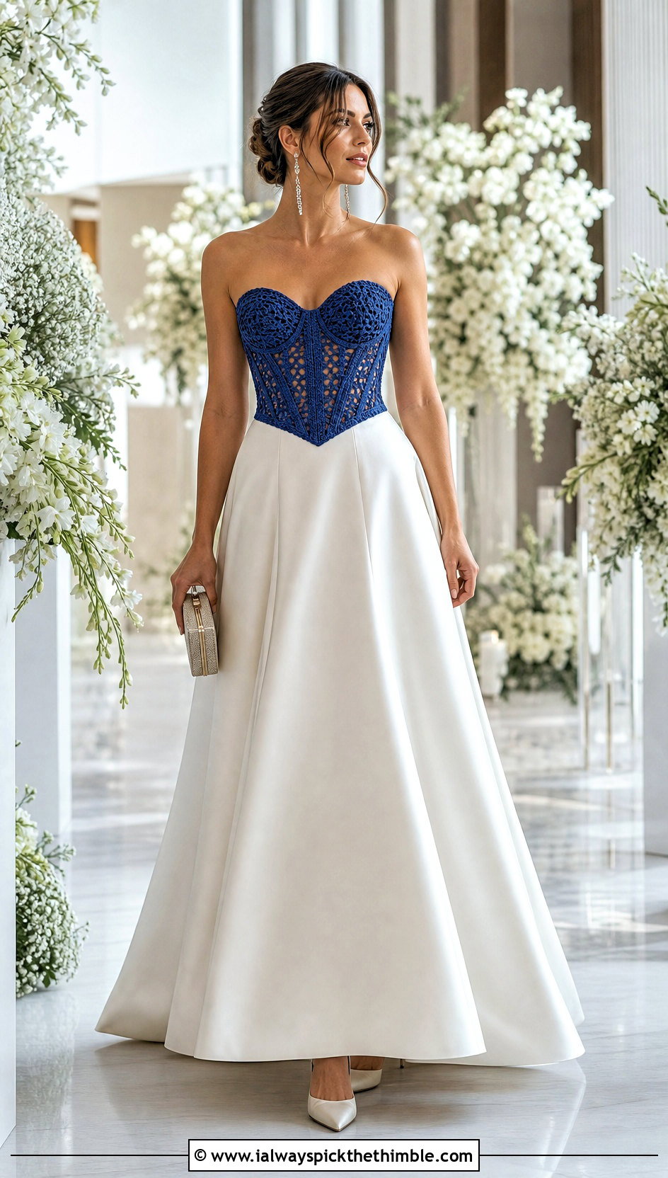 Crochet Corset Wedding Dress With Satin Skirt - 25 crochet wedding dresses outfit ideas