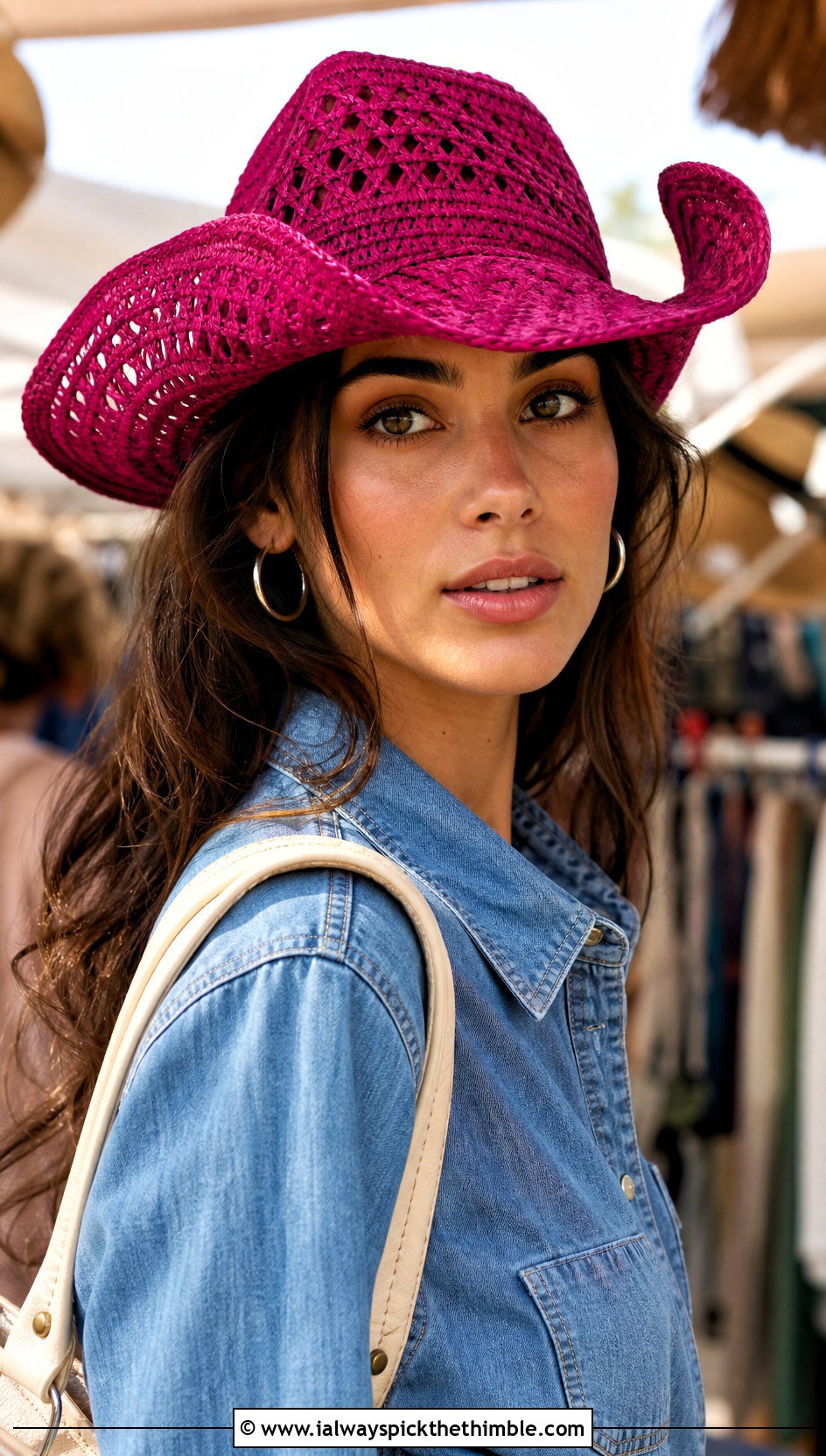 Crochet Cowboy Hat With Denim Shirt Outfit - 20 Crochet Womens Hat outfit ideas