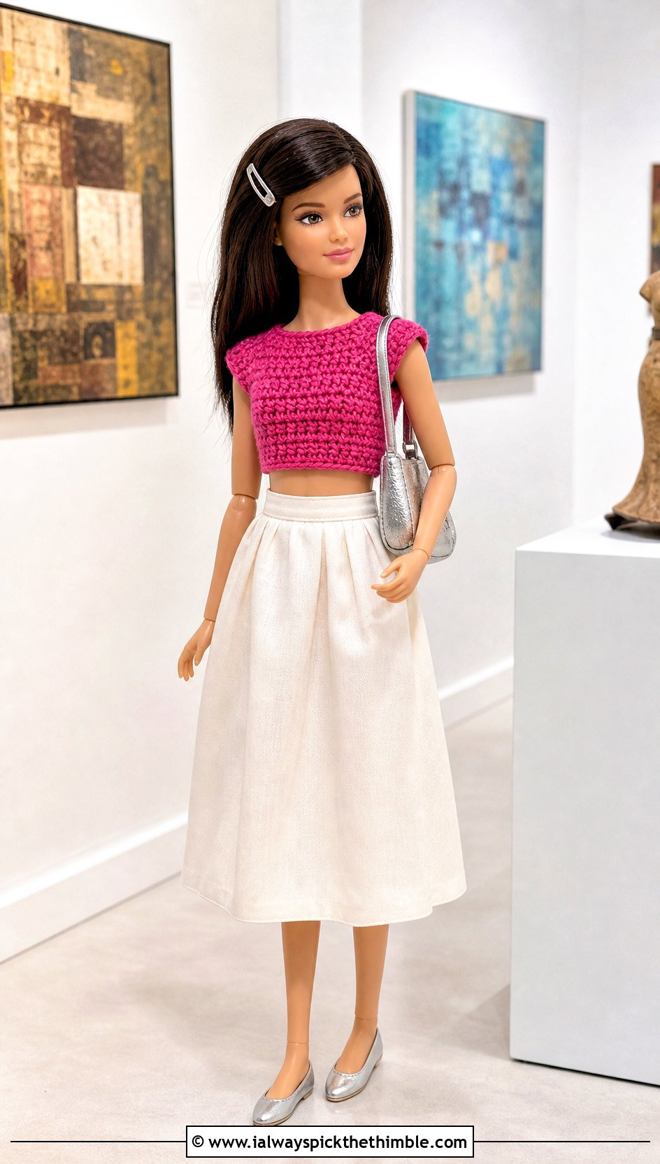 Crochet Crop Top With Midi Skirt - 25 crochet doll clothes and outfit ideas