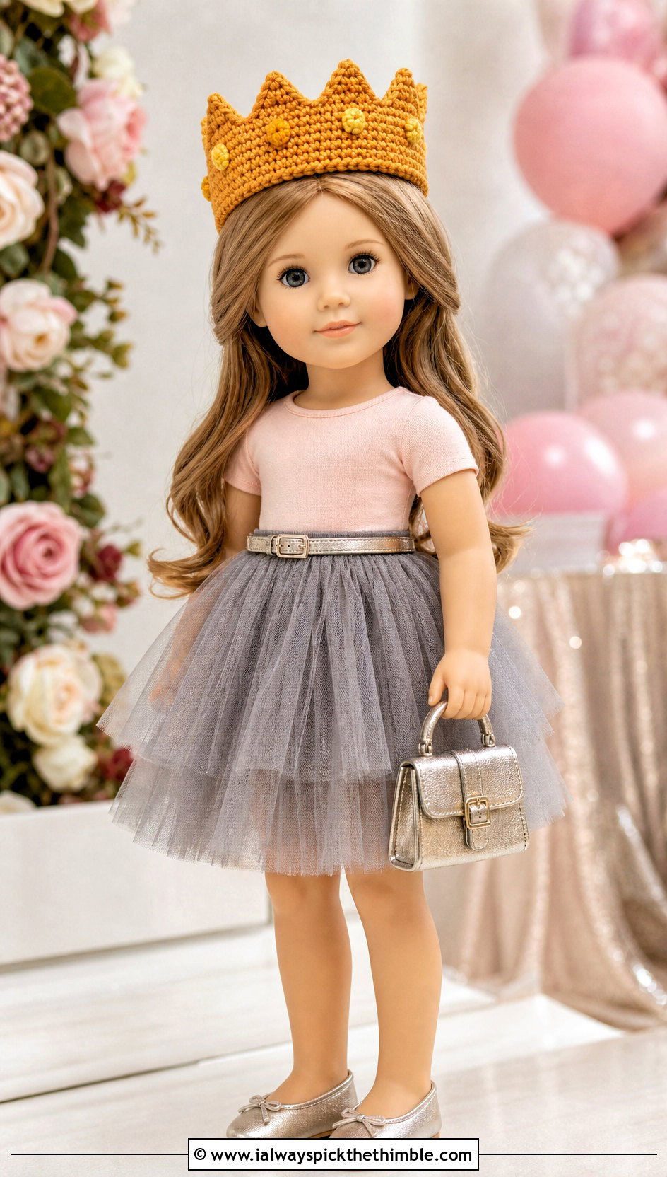 Crochet Crown Hat Doll Outfit With Tulle Skirt - 25 crochet hat for doll outfit ideas