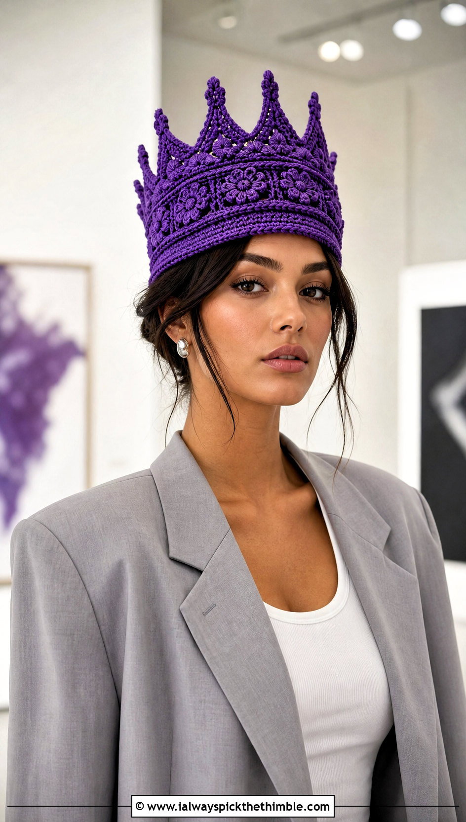 Crochet Crown Hat With Oversized Suit - 25 crochet character hats outfit ideas