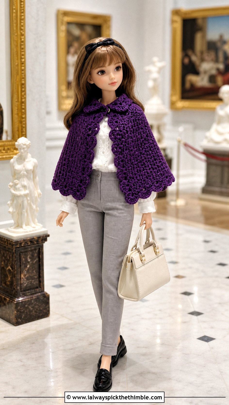 Crochet Doll Cape With Blouse And Trousers - 25 mini crochet clothes and outfit ideas