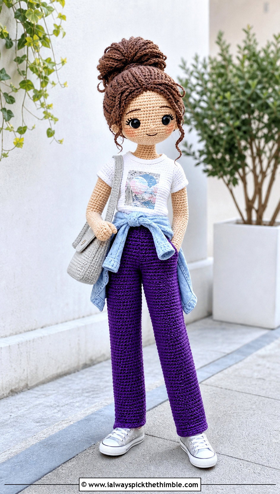 Crochet Doll Trousers With Graphic T Shirt - 20 Dolls Crochet Clothes and outfit ideas