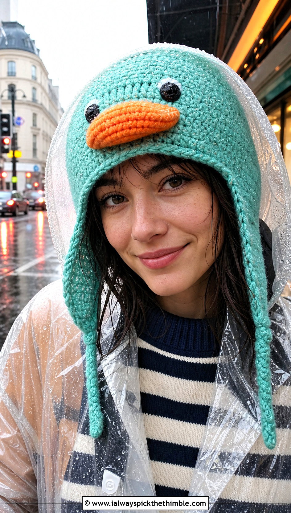 Crochet Duck Hat With Raincoat Outfit - 25 crochet character hats outfit ideas