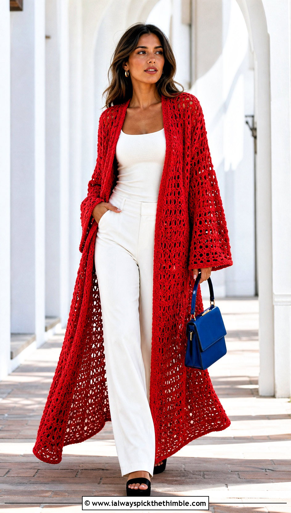 Crochet Duster Cardigan With Monochrome Basics - 20 3 weight yarn crochet cardigan outfit ideas