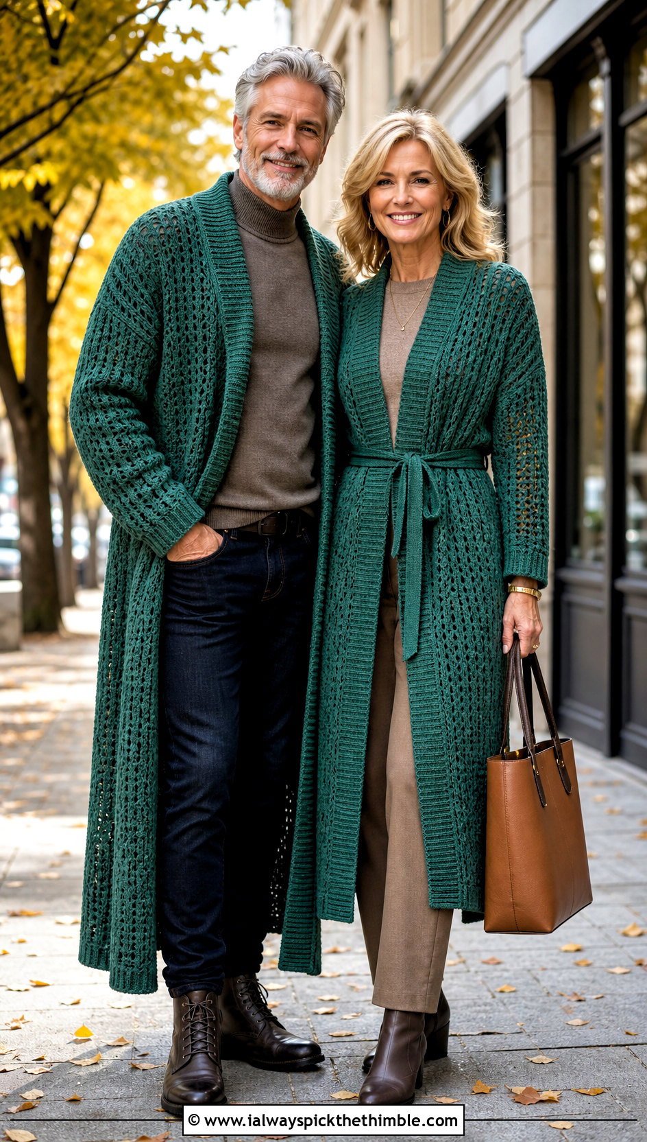 Crochet Duster Cardigans With Fall Layers - 20 couples crochet outfit ideas