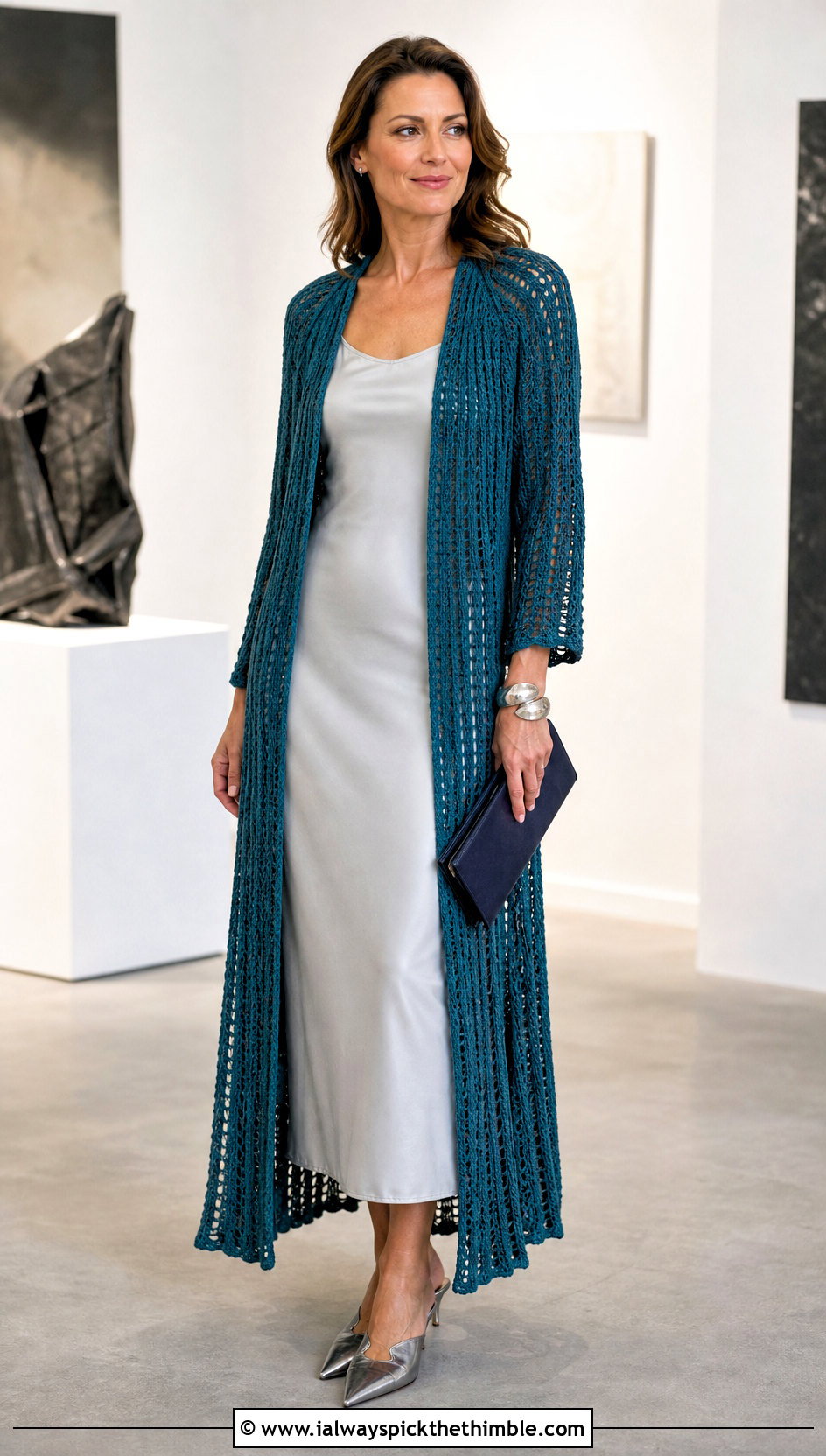 Crochet Duster With Column Dress - 20 crochet women clothes and outfit ideas