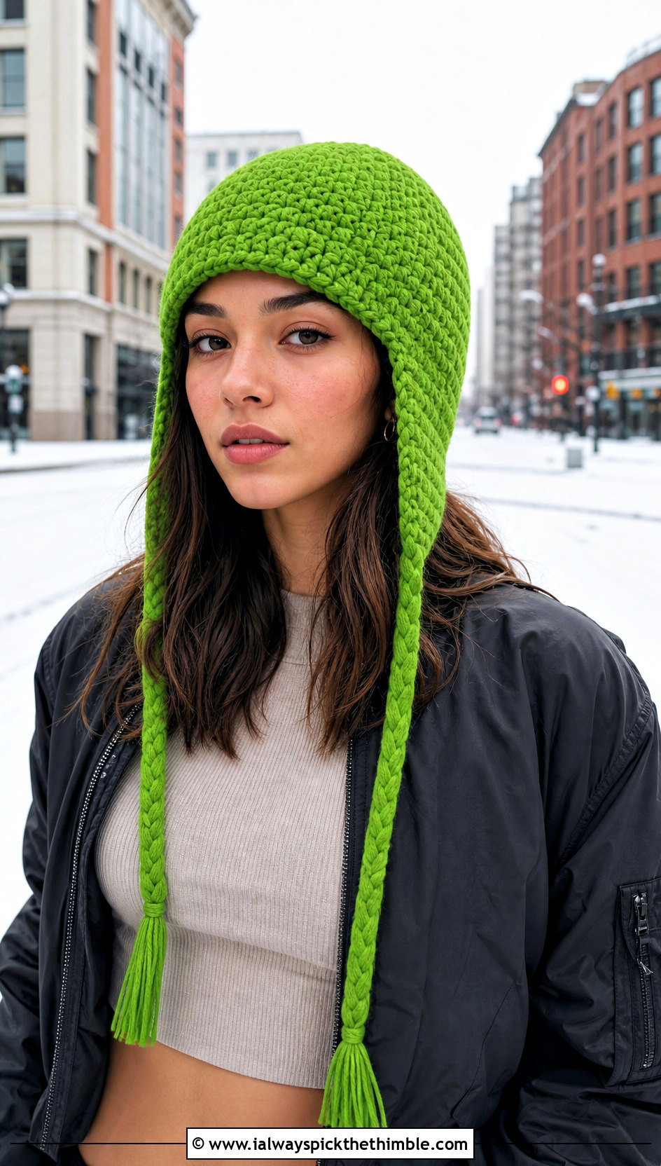 Crochet Earflap Hat With Cargo Pants - 15 Fun Crochet Hats For Adults outfit ideas