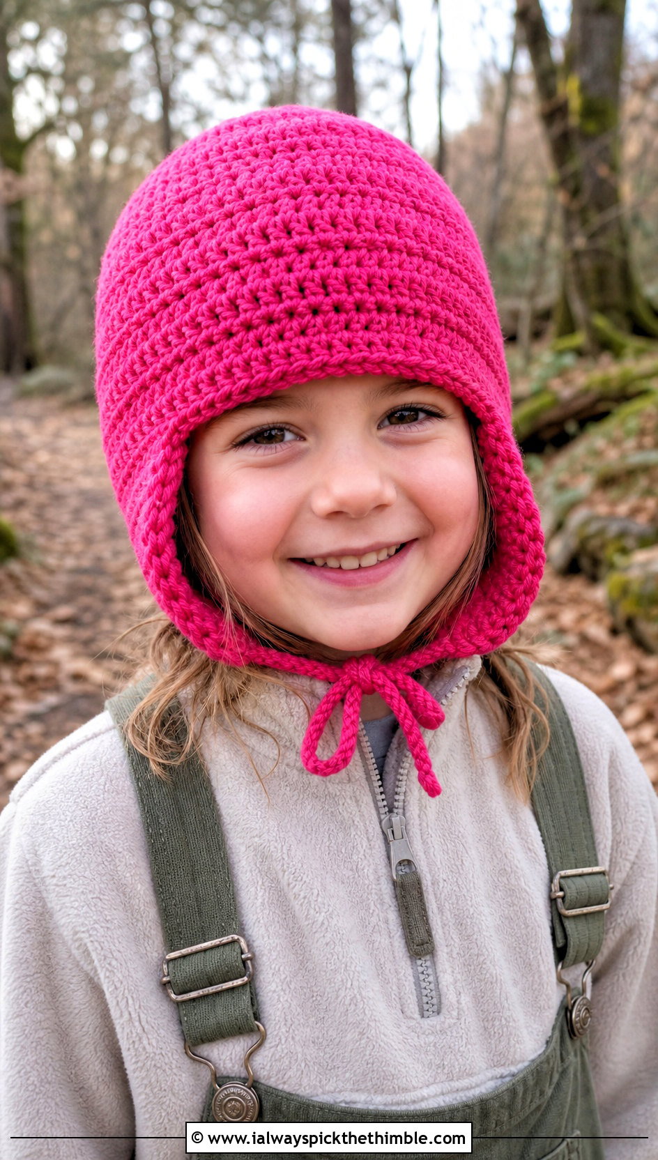 Crochet Earflap Hat With Fleece And Overalls - 15 Childs Crochet Hat outfit ideas
