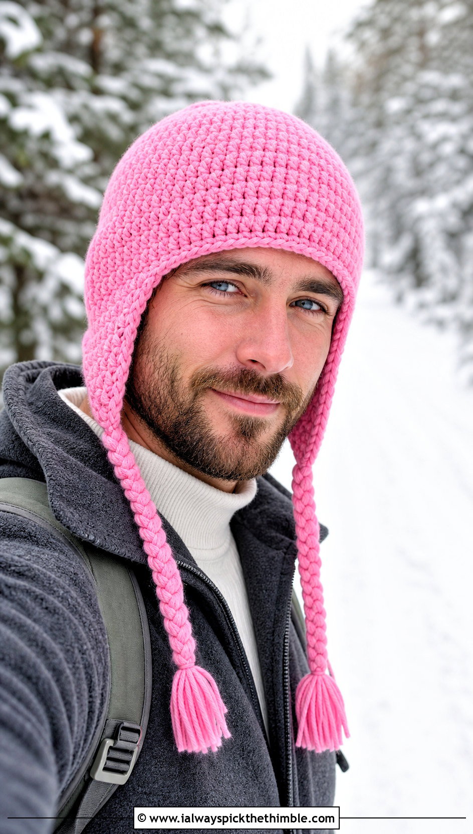 Crochet Earflap Hat With Fleece Jacket - 15 Crochet Men's Hats outfit ideas