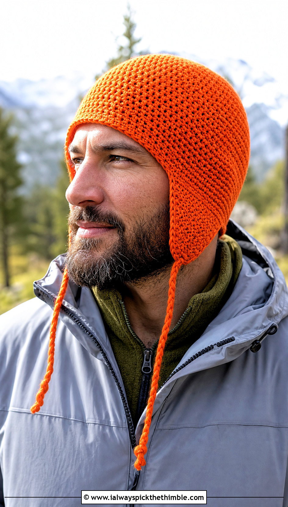 Crochet Earflap Hat With Outdoor Layers - 15 Easy Crochet Mens Hat outfit ideas