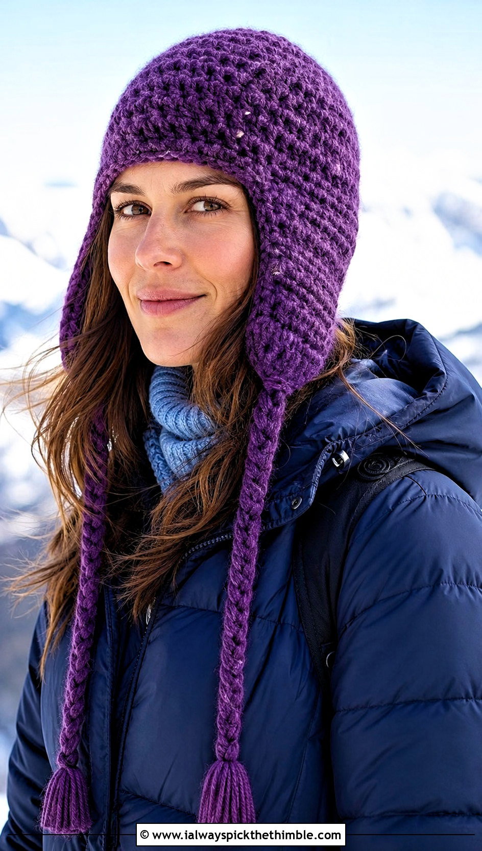 Crochet Earflap Hat With Puffer Coat And Cargo Pants - 20 Easy Crochet Hats For Beginners outfit ideas