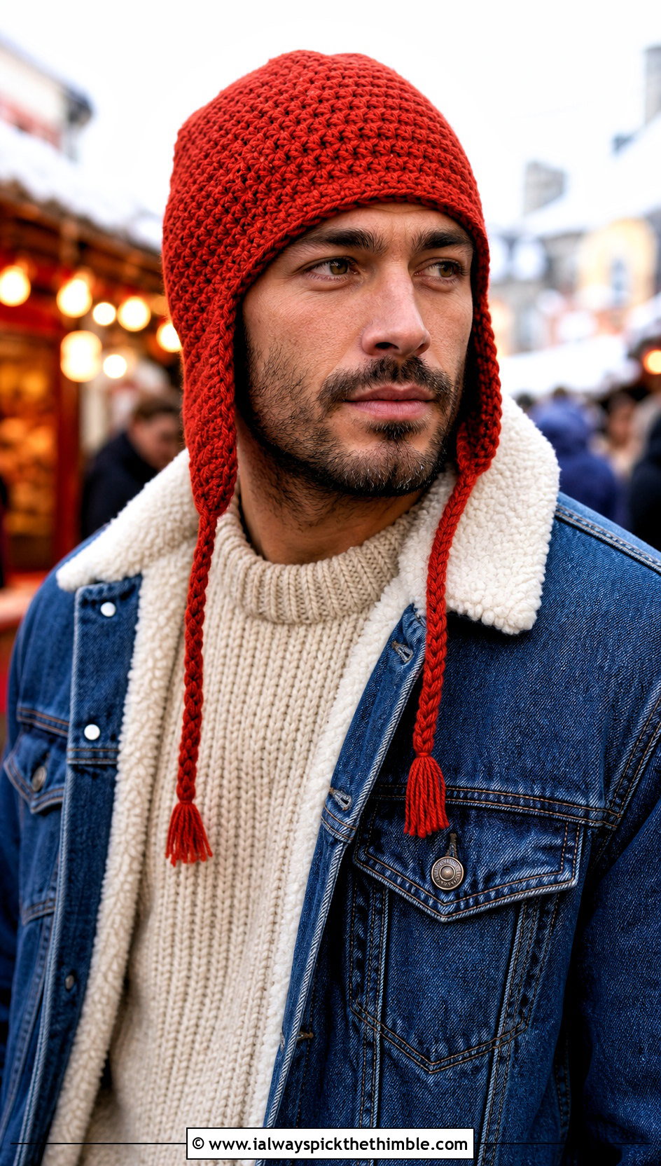 Crochet Earflap Hat With Sherpa Jacket - 25 crochet hats for men outfit ideas