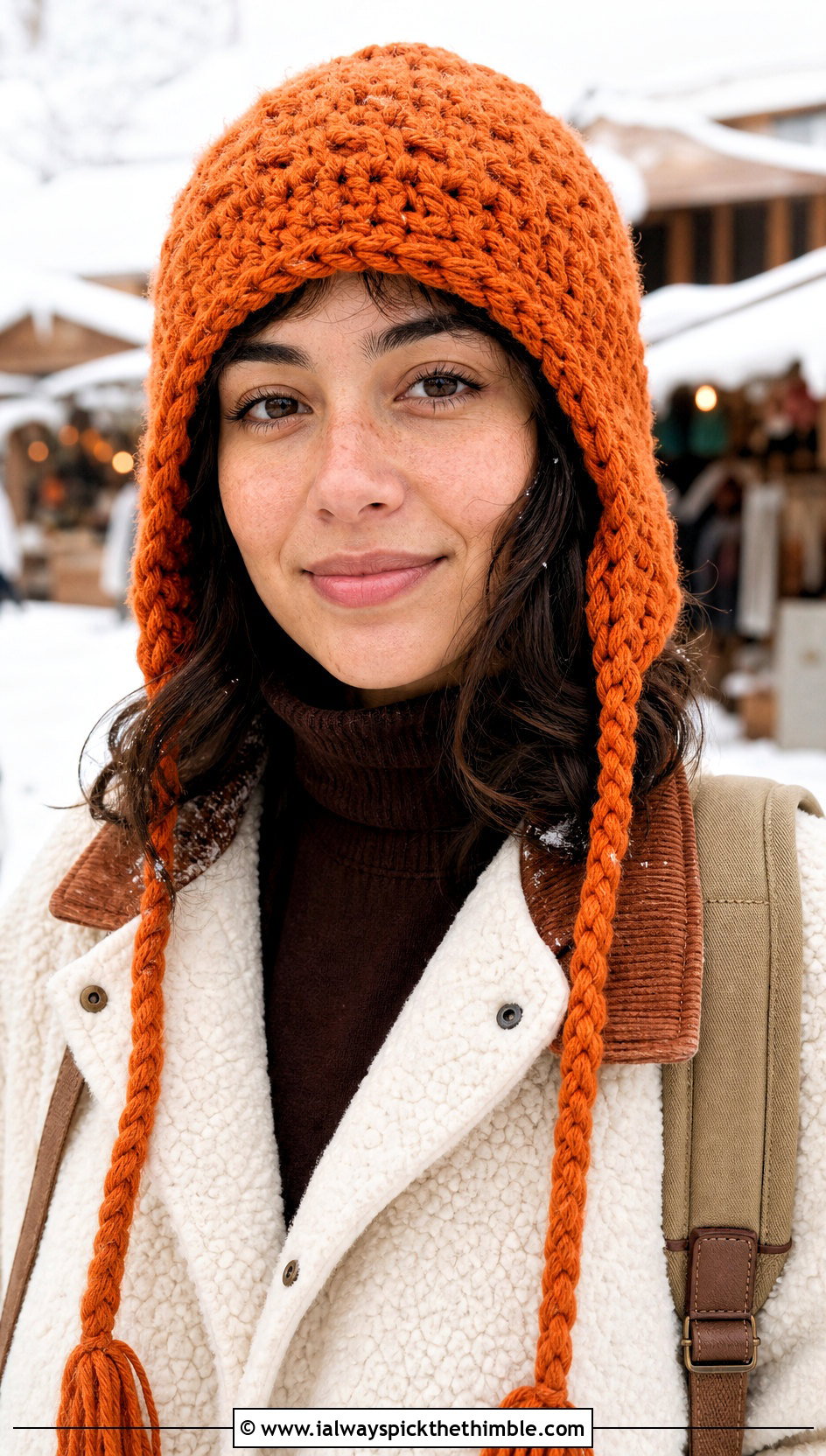 Crochet Earflap Hat With Sherpa Jacket - 20 winter crochet hats outfit ideas