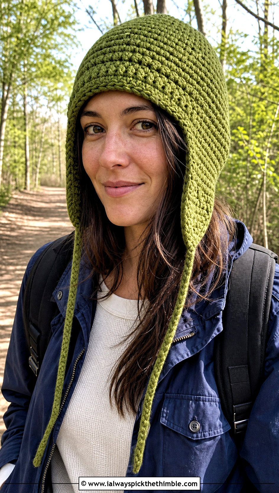 Crochet Earflap Hat With Utility Jacket - 25 crocheted hats outfit ideas