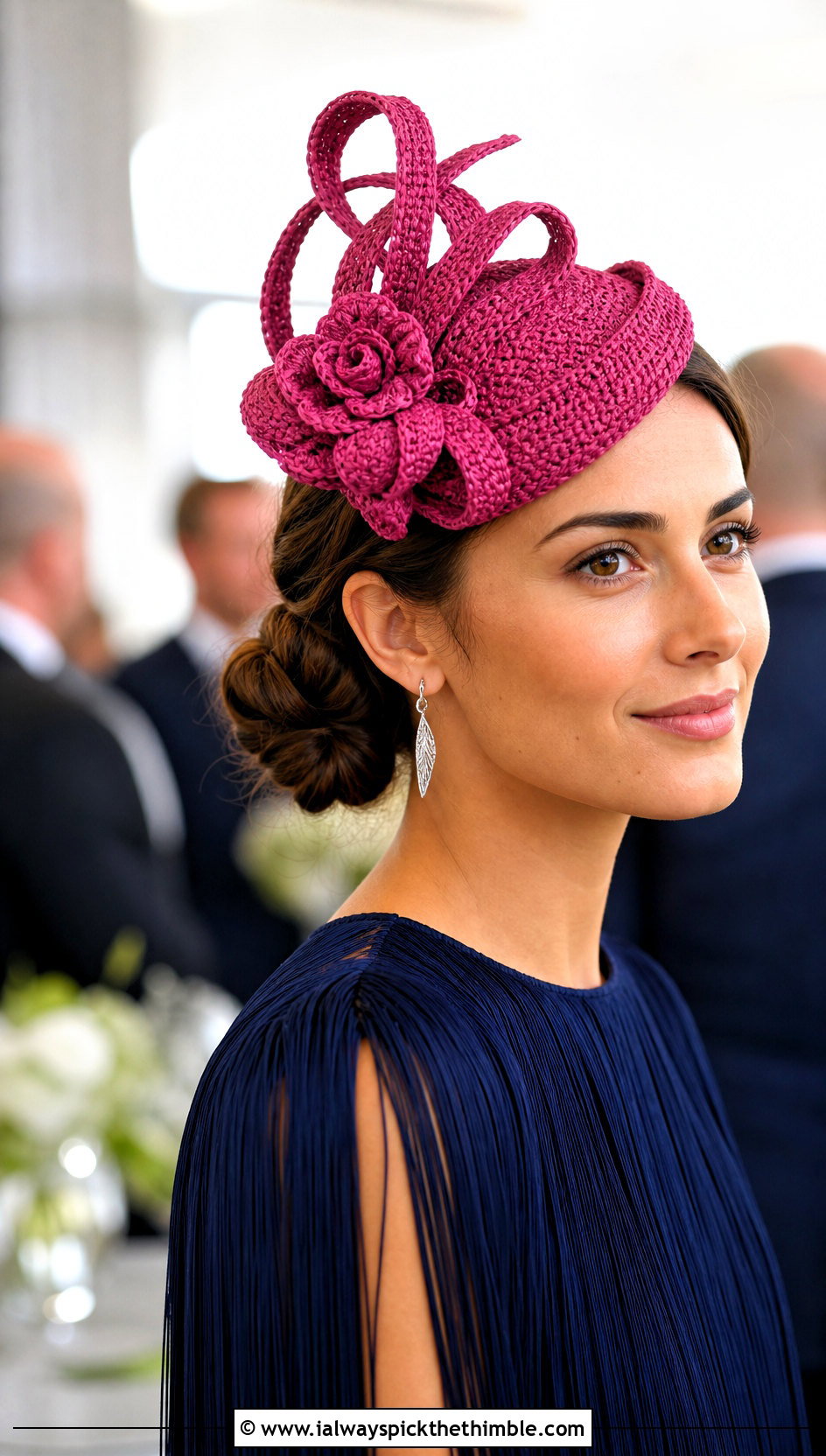 Crochet Fascinator Hat With Fringe Dress - 20 party crochet hat outfit ideas