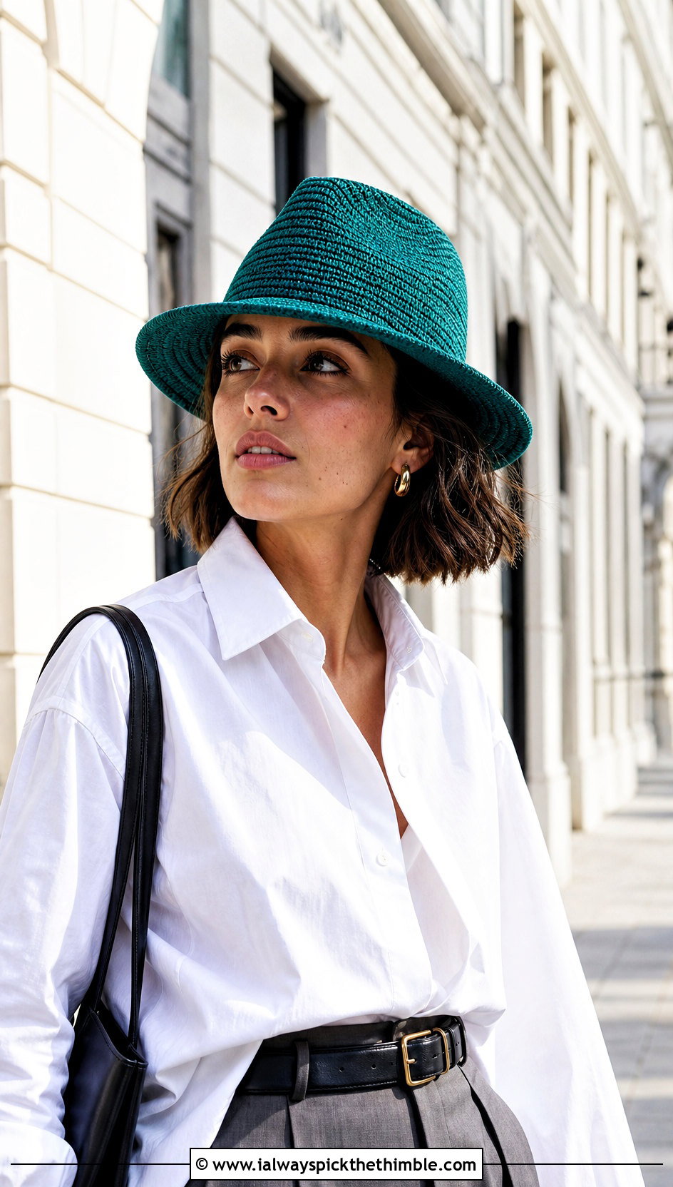 Crochet Fedora Hat With Shirt And Trousers - 25 easy crochet hats outfit ideas