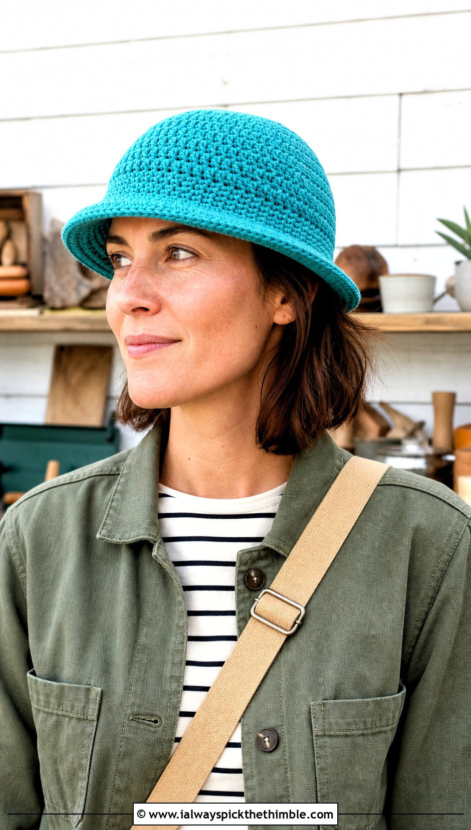 Crochet Fisherman Hat With Chore Jacket And Utility Pants - 25 cute crochet hat ideas