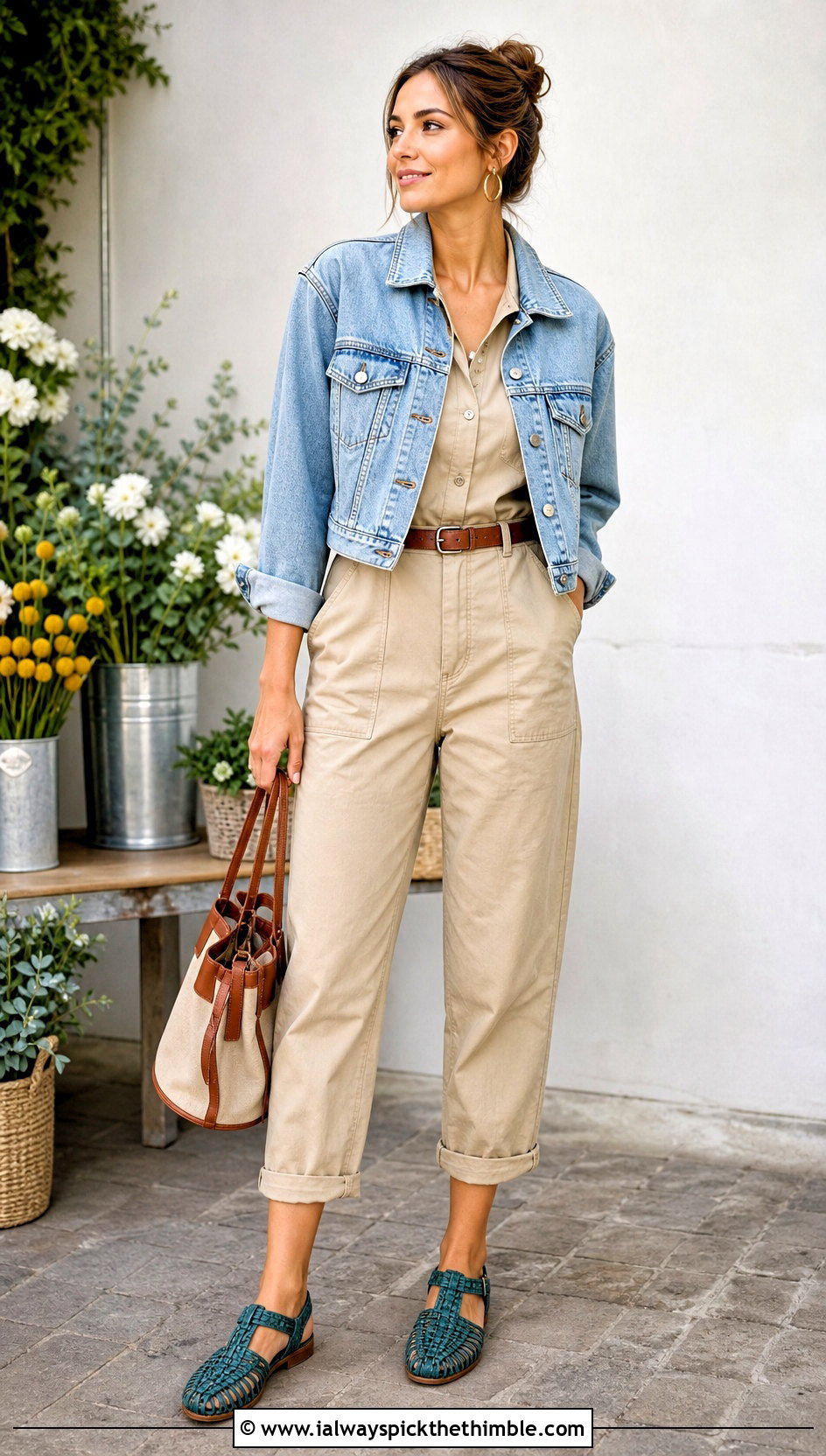 Crochet Fisherman Sandals With Utility Jumpsuit - 25 crochet sandals outfit ideas