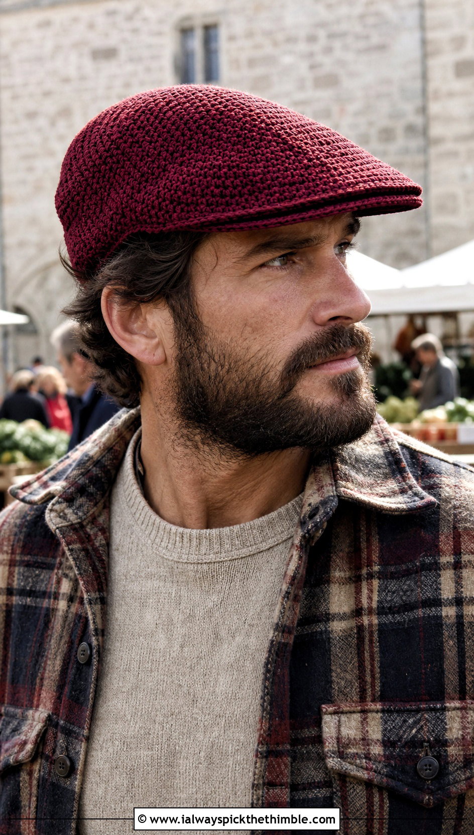 Crochet Flat Cap With Heritage Outfit - 20 crochet hat ideas for men