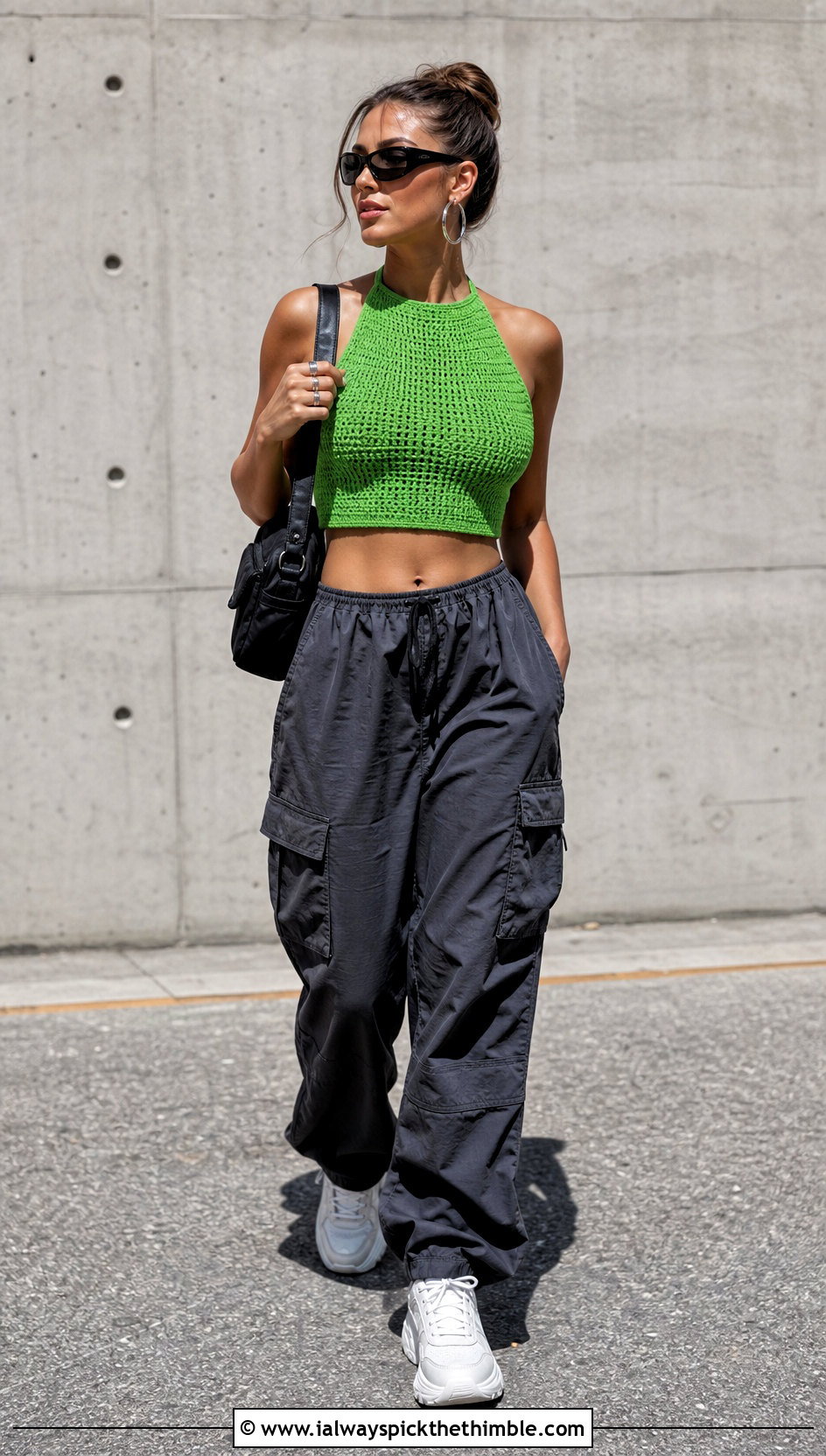 Crochet Halter Top With Cargo Pants - 25 crochet summer clothes and outfit ideas