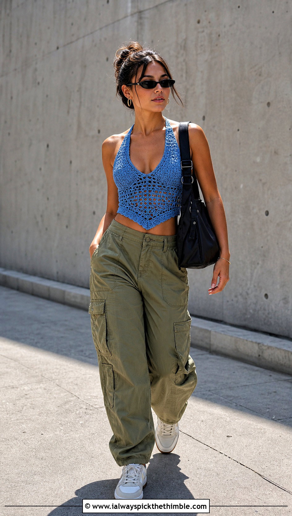 Crochet Halter Top With Cargo Pants - 20 crochet womens clothes and outfit ideas