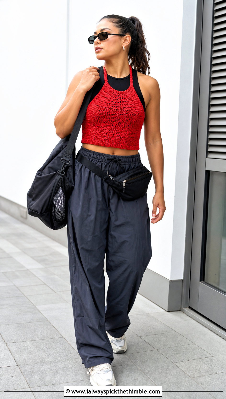 Crochet Halter Top With Track Pants - 20 crochet workout clothes and outfit ideas